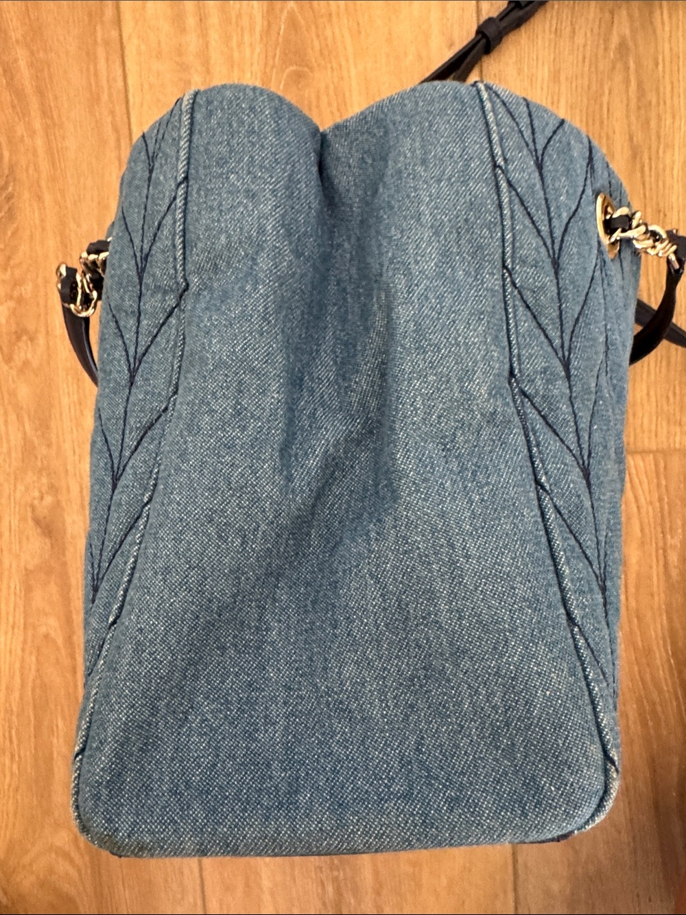 Kate Spade ♠️ Briar Lane Quilted Denim Meena Bag - Picture 6 of 16
